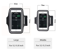 Sportowe etui z opaską na ramię telefon komórkowy mody uchwyt na dla kobiet na rękę smartfon torebki sling do biegania siłownia Arm Band Fitness 6